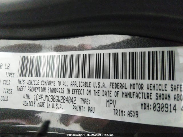 Jeep Cherokee Latitude 2016 1C4PJMCB8GW284842 Image 9
