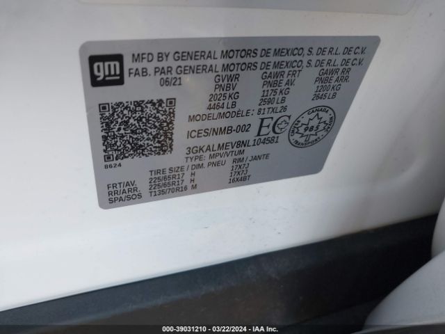 2022 GMC TERRAIN 3GKALMEV8NL104581 Photo 8