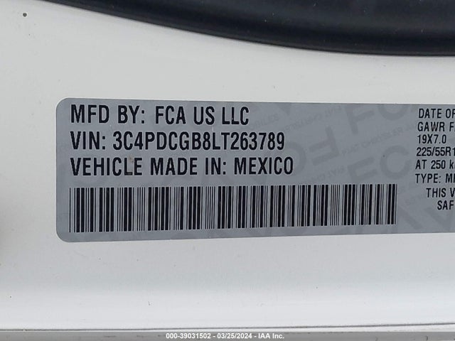 Dodge Journey Crossroad 2020 3C4PDCGB8LT263789 Image 9
