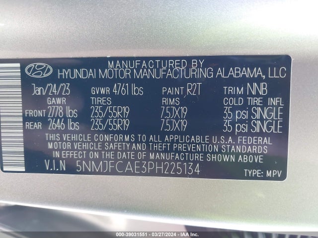 Hyundai TUCSON SEL 2023 5NMJFCAE3PH225134 Image 9