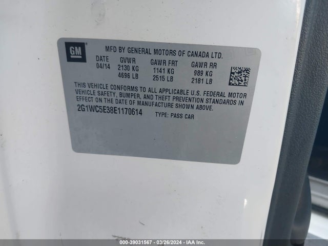 Chevrolet Impala Limited Ltz 2014 2G1WC5E38E1170614 Image 9