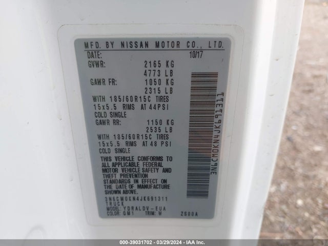 Nissan Nv200 S 2018 3N6CM0KN4JK691311 Image 9