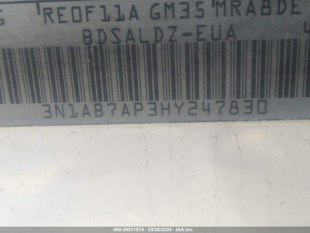 Nissan SENTRA SV 2017 3N1AB7AP3HY247830 Image 9