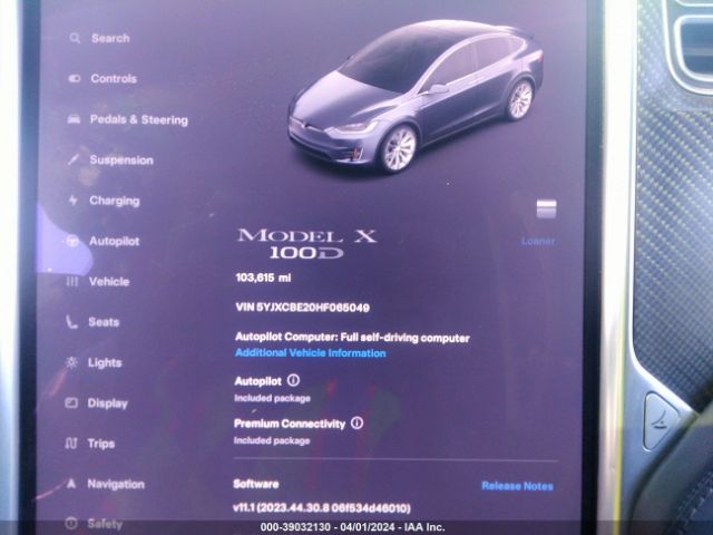 5YJXCBE20HF065049 Tesla Model X 100d/75d/90d