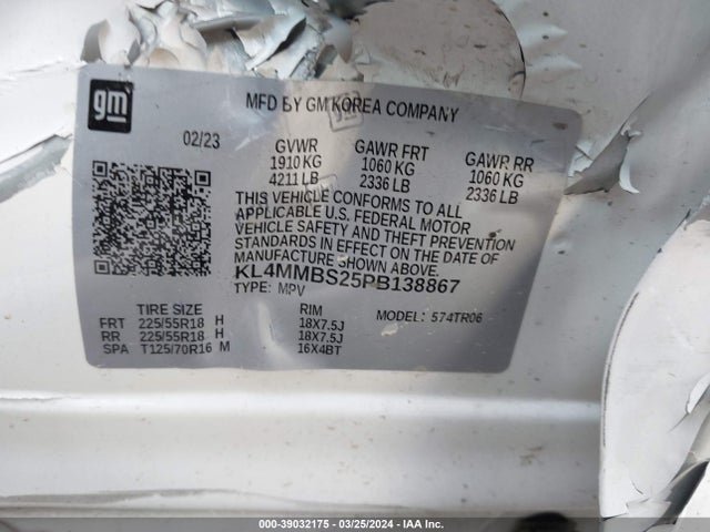 KL4MMBS25PB138867 Buick Encore Gx Preferred Fwd