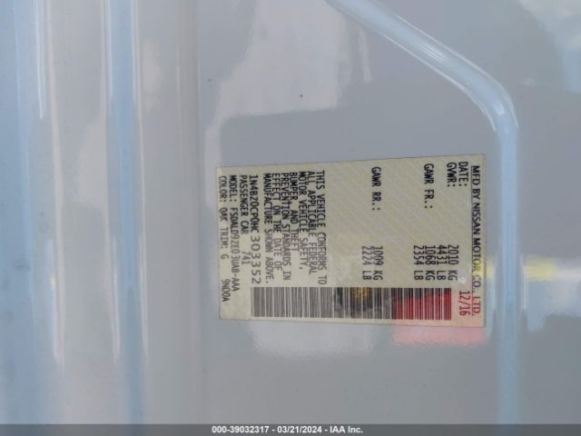 1N4BZ0CP0HC303352 Nissan LEAF SV