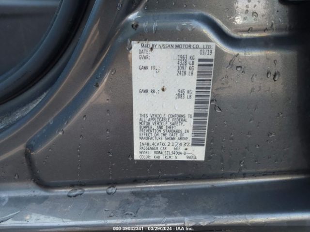 1N4BL4CV7KC217437 Nissan Altima 2.5 Sr