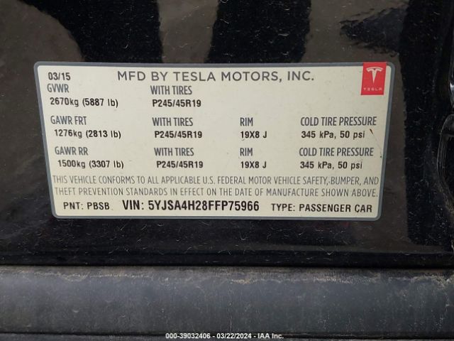 5YJSA4H28FFP75966 Tesla Model S 70d/85d/p85d