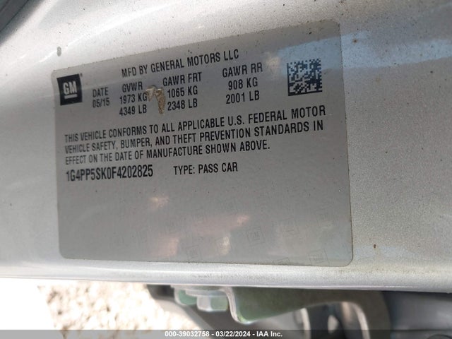 1G4PP5SK0F4202825 Buick Verano