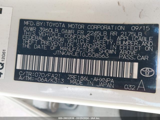 JTNKARJE1GJ508563 Scion IM