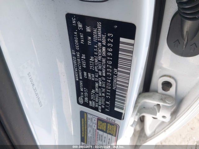 KIA OPTIMA EX 2018 5XXGU4L33JG196323 Image 9