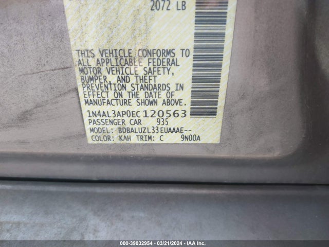 Nissan Altima 2.5 Sv 2014 1N4AL3AP0EC120563 Image 9