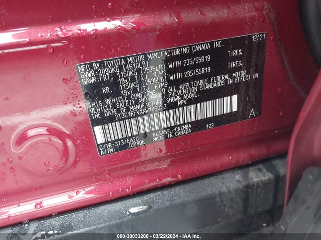 Toyota Rav4 Xle Premium 2022 2T3C1RFVXNW186053 Image 9