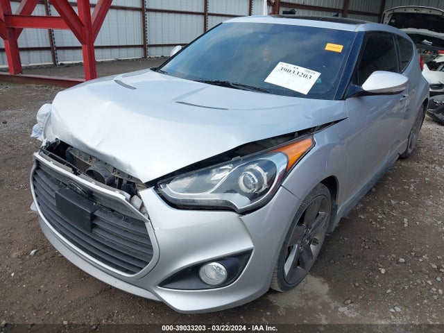2014 Hyundai Veloster Turbo W/blue მანქანა იყიდება აუქციონზე, vin: KMHTC6AE6EU206873, აუქციონის ნომერი: 39033203