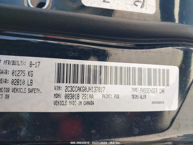 2C3CCAKG0JH137817 Chrysler 300 Limited Awd
