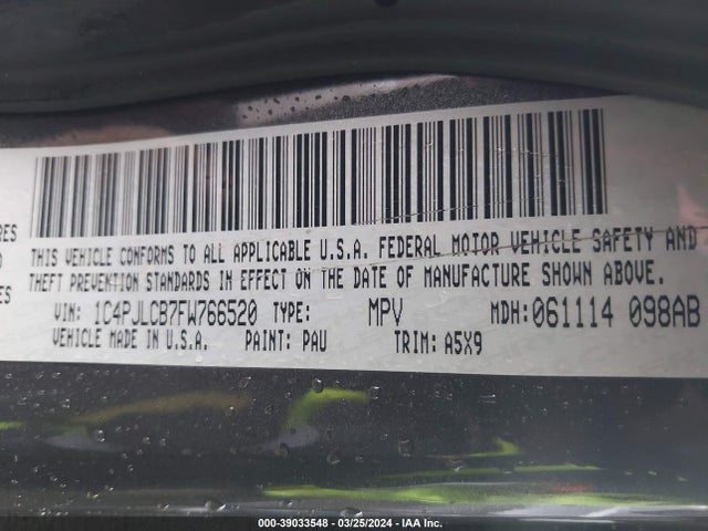 Jeep Cherokee Latitude 2015 1C4PJLCB7FW766520 Image 9