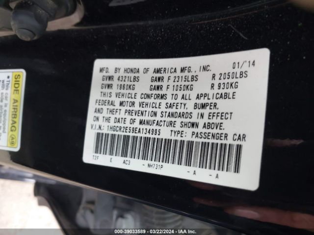 1HGCR2E59EA134995 Honda Accord Sport