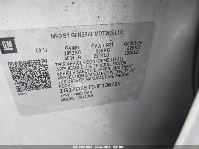 Chevrolet MALIBU LT 2018 1G1ZD5ST0JF136720 Image 9