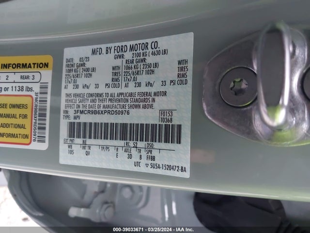 Ford Bronco Sport Big Bend 2023 3FMCR9B6XPRD50976 Image 9