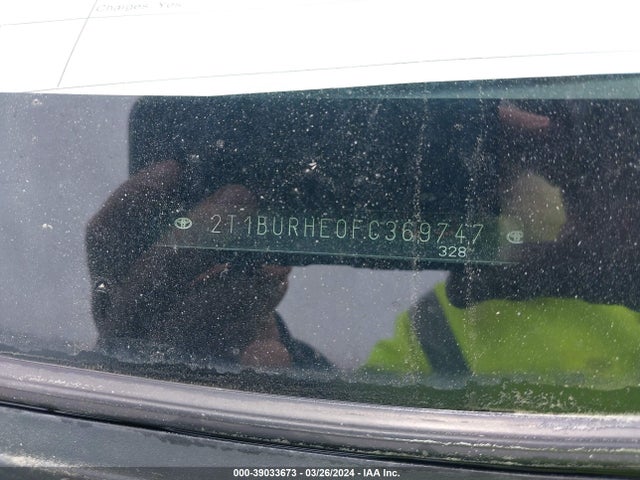 Toyota COROLLA L 2015 2T1BURHE0FC369747 Image 9
