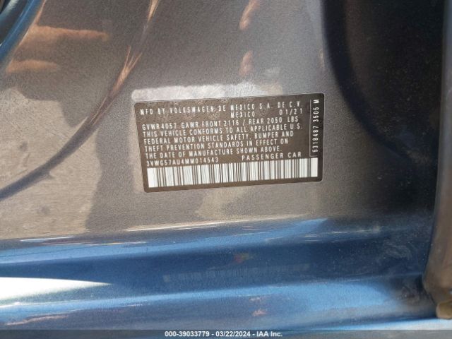 3VWG57AU4MM014543 Volkswagen Golf 1.4t Tsi