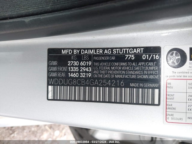 Mercedes-Benz S 550 2016 WDDUG8CB4GA254216 Image 9