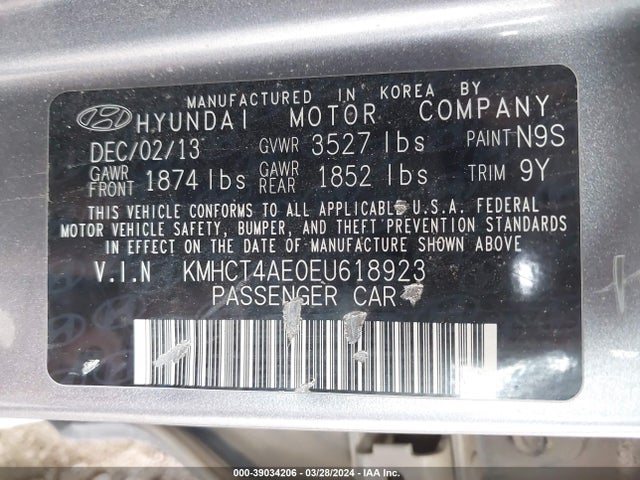 Hyundai ACCENT GLS 2014 KMHCT4AE0EU618923 Image 9