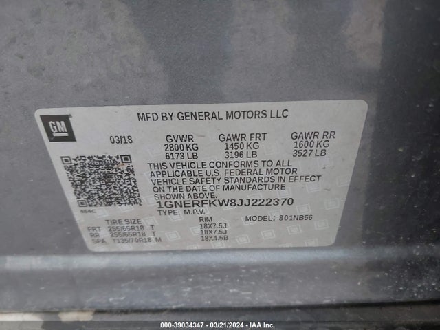 Chevrolet Traverse Ls 2018 1GNERFKW8JJ222370 Image 9