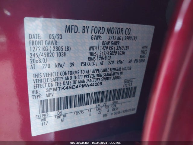 Ford Mustang Mach-e Gt 2023 3FMTK4SE4PMA44206 Image 8
