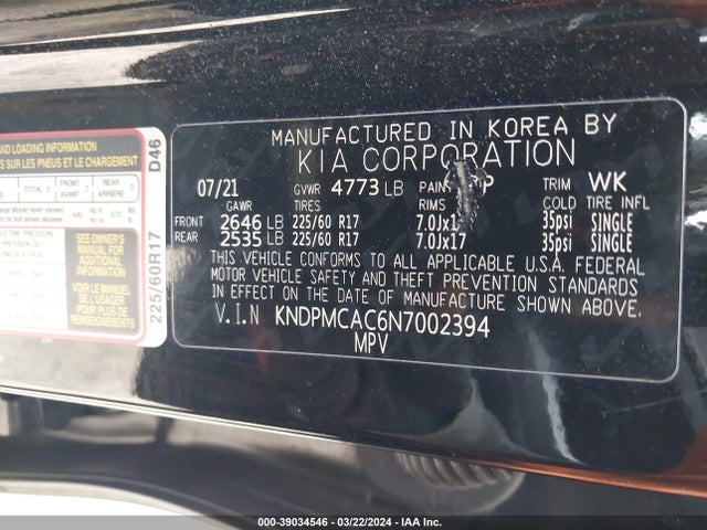 KIA Sportage Lx 2022 KNDPMCAC6N7002394 Image 9