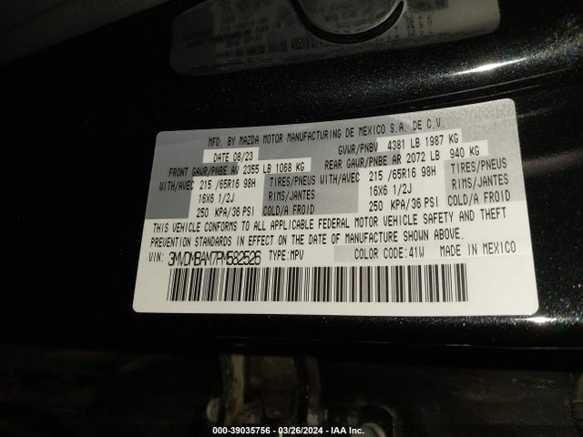 3MVDMBAM7PM582526 Mazda Cx-30 2.5 S