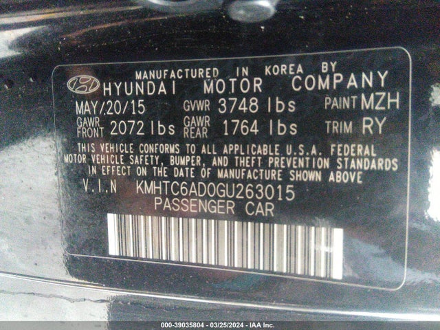 Hyundai Veloster 2016 KMHTC6AD0GU263015 Image 9