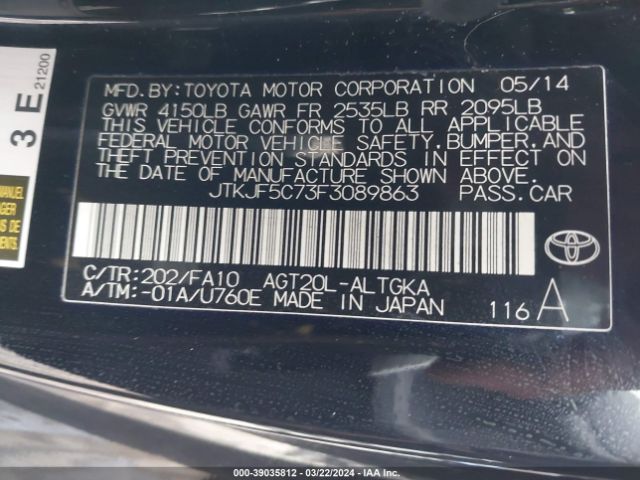 JTKJF5C73F3089863 Scion TC
