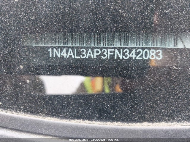 Nissan Altima 2.5 Sl 2015 1N4AL3AP3FN342083 Image 9