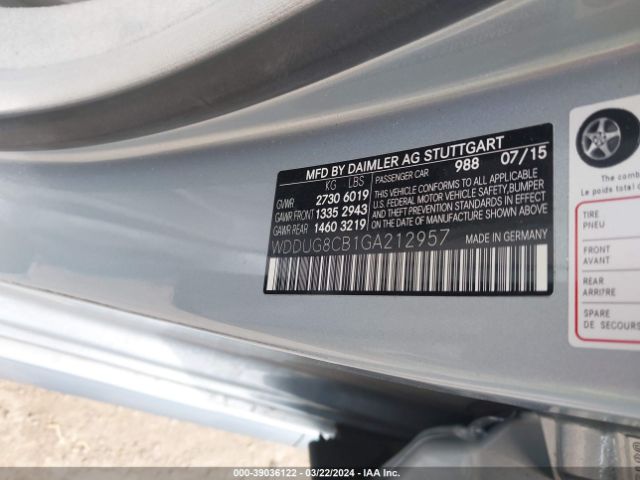 WDDUG8CB1GA212957 Mercedes-Benz S 550