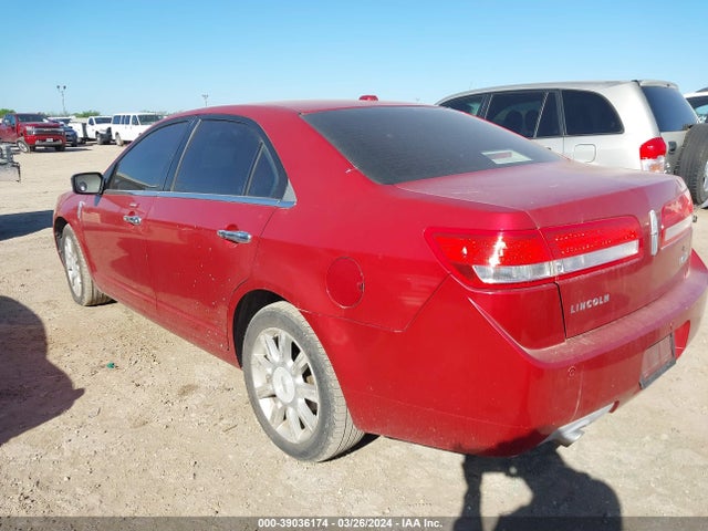 39036174 :رقم المزاد ، 3LNHL2GC2AR657885 vin ، 2010 Lincoln Mkz مزاد بيع