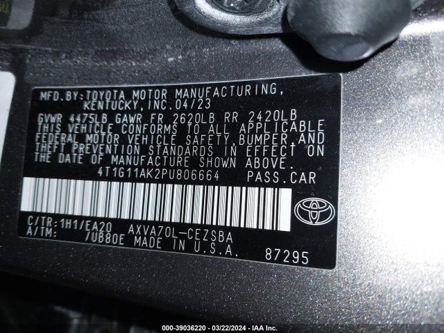 Toyota CAMRY SE 2023 4T1G11AK2PU806664 Image 9