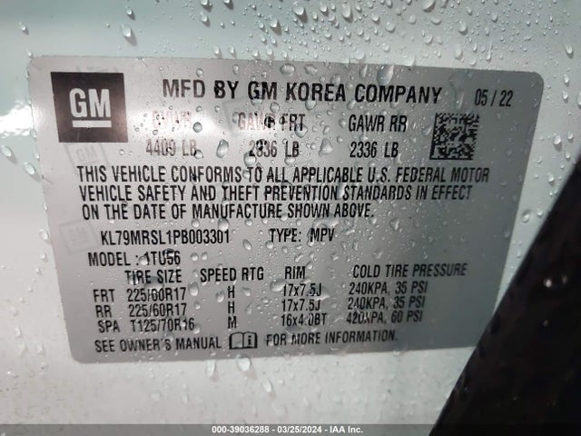 Chevrolet Trailblazer Awd Lt 2023 KL79MRSL1PB003301 Image 9