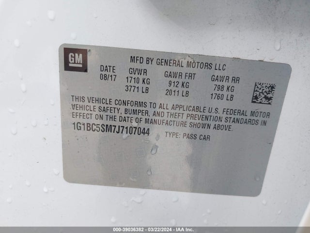 Chevrolet Cruze Ls Auto 2018 1G1BC5SM7J7107044 Image 9