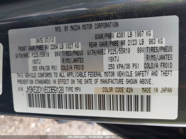 Mazda Cx-5 Grand Touring 2014 JM3KE2DYXE0369128 Image 9