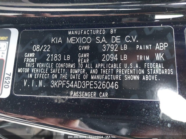 KIA Forte Gt-line 2023 3KPF54AD3PE526046 Image 9