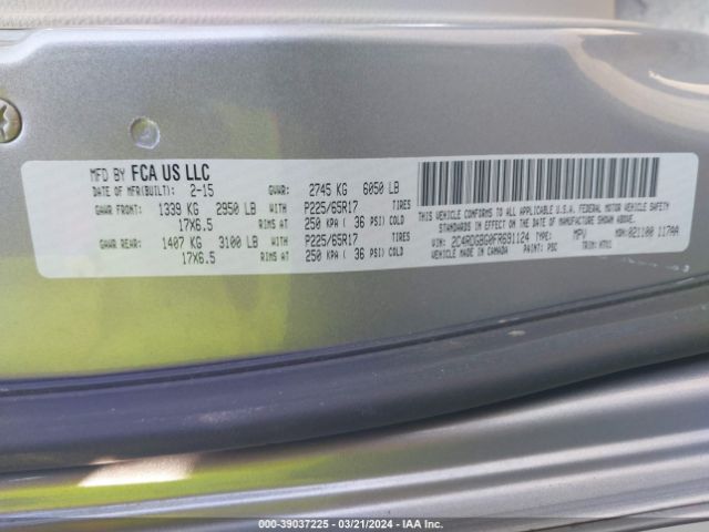 2C4RDGBG0FR691124 Dodge Grand Caravan American Value Pkg