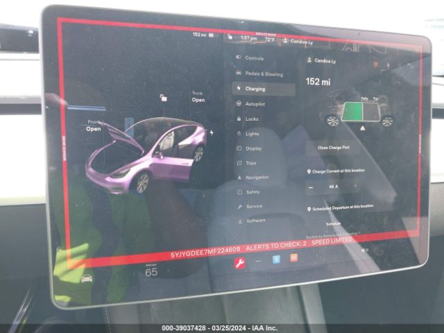 5YJYGDEE7MF224609 Tesla Model Y Long Range Dual Motor All-wheel Drive