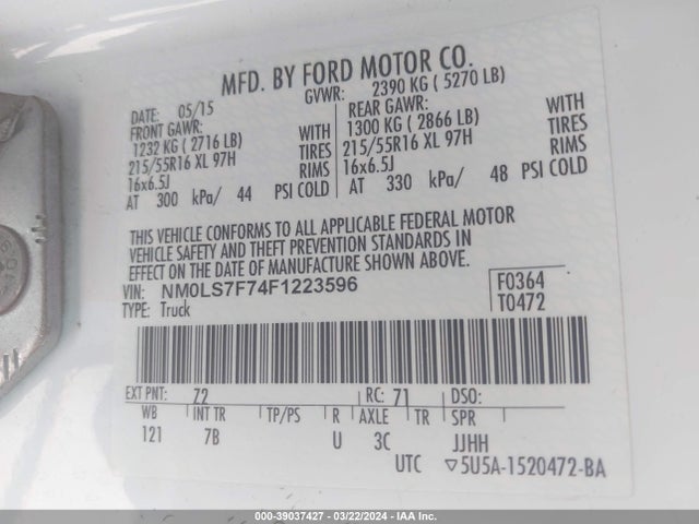 Ford Transit Connect Xlt 2015 NM0LS7F74F1223596 Image 9