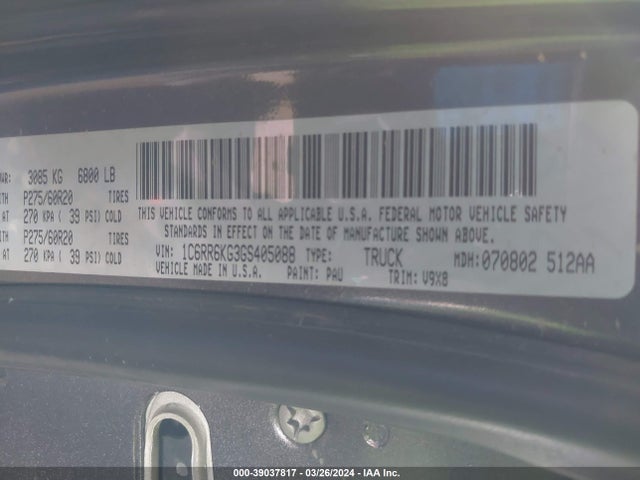 RAM 1500 Express 2016 1C6RR6KG3GS405088 Image 9