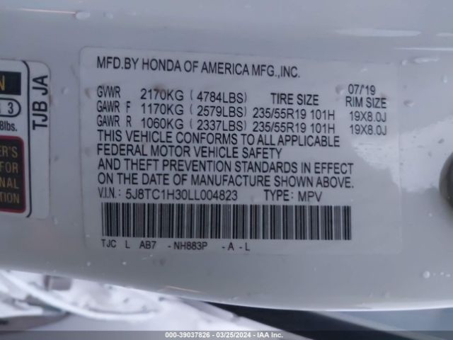5J8TC1H30LL004823 Acura Rdx Standard