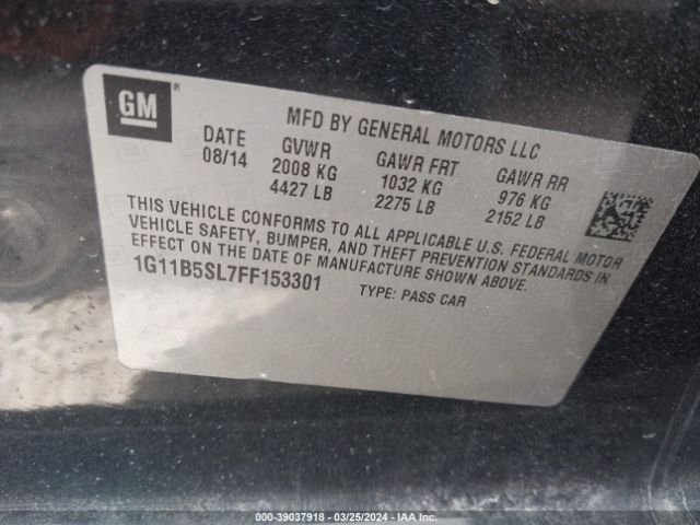 1G11B5SL7FF153301 Chevrolet MALIBU LS