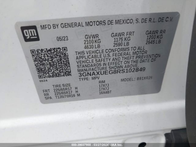 2024 CHEVROLET EQUINOX 3GNAXUEG8RS102849 Photo 8
