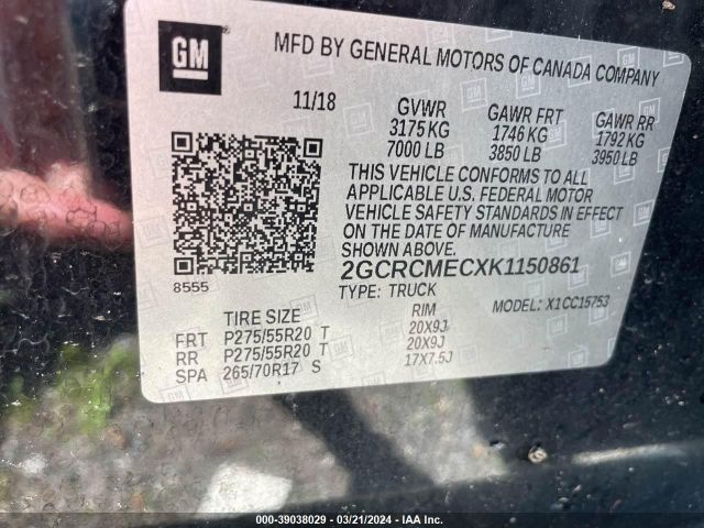 2GCRCMECXK1150861 Chevrolet Silverado 1500 Ld Silverado Custom