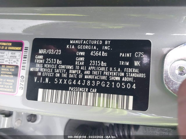 KIA K5 Gt 2023 5XXG44J83PG210504 Image 9